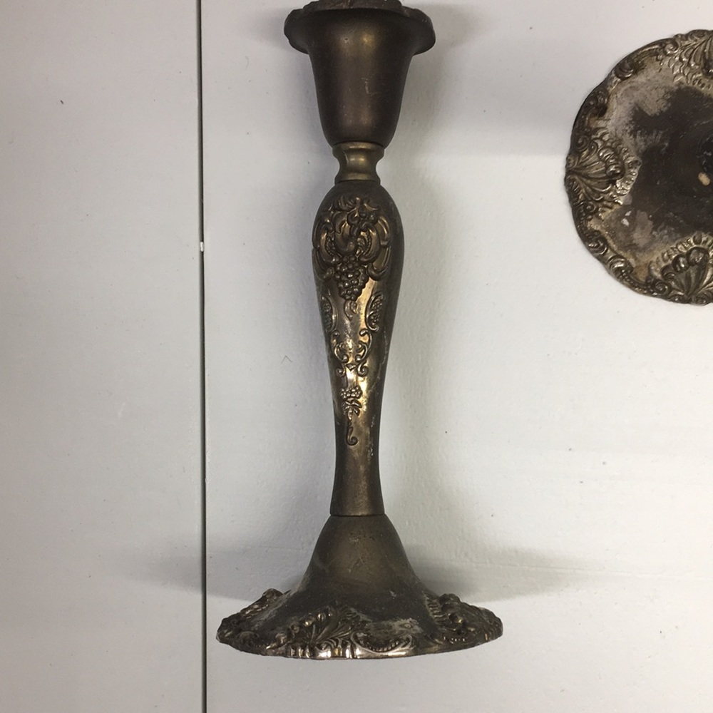 Pair of Godinger Silverplate Candlestick Holders - Picture 8 of 10